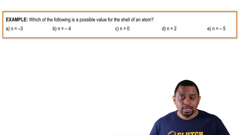 Electronic Structure: Shells Example 1