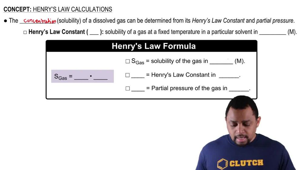 Henry's Law Calculations Concept 1