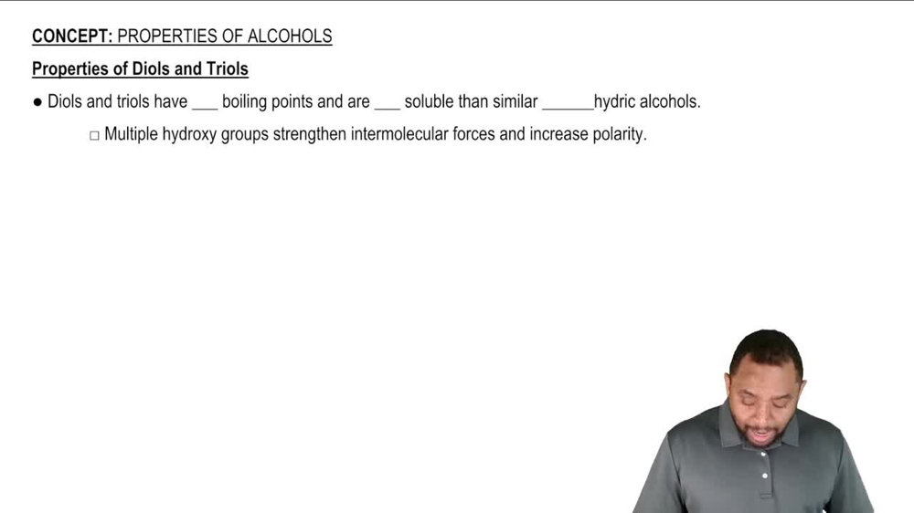 Properties of Diols and Triols Concept 3