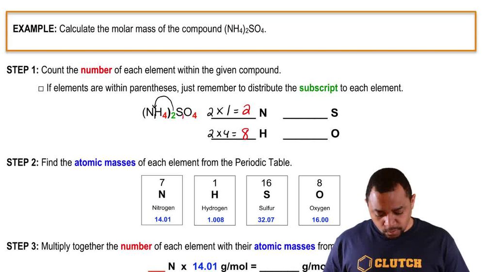 Calculating Molar Mass Example 1