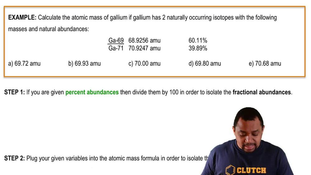 Atomic Mass (Simplified) Example 2