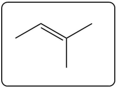Alternative alkene product structure resulting from the dehydration of the alcohol.