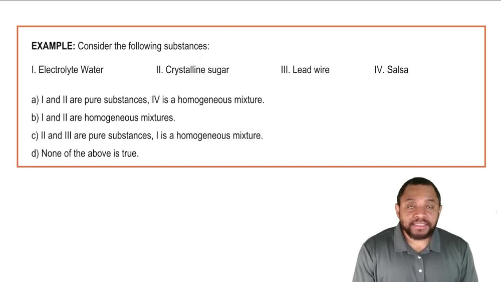 Classification of Matter Example 1