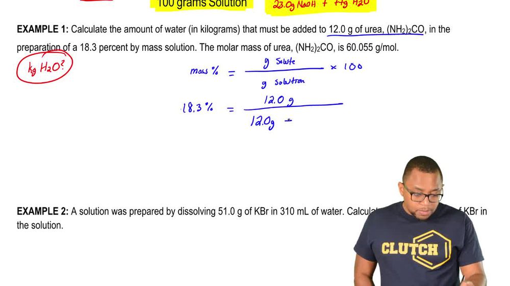 Solutions: Mass Percent Example 1