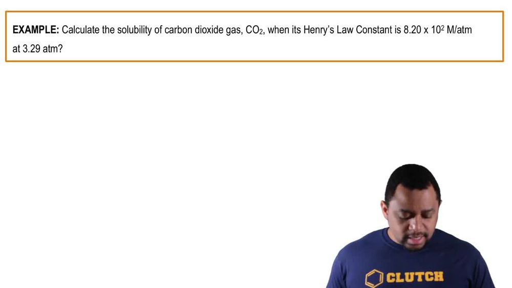 Henry's Law Calculations Example 1
