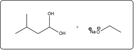 Line-angle structure of the final hydrolysis product with two hydroxyl groups and sodium ion.