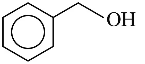 Chemical structure of an alcohol with a benzene ring and a hydroxyl (OH) group attached.
