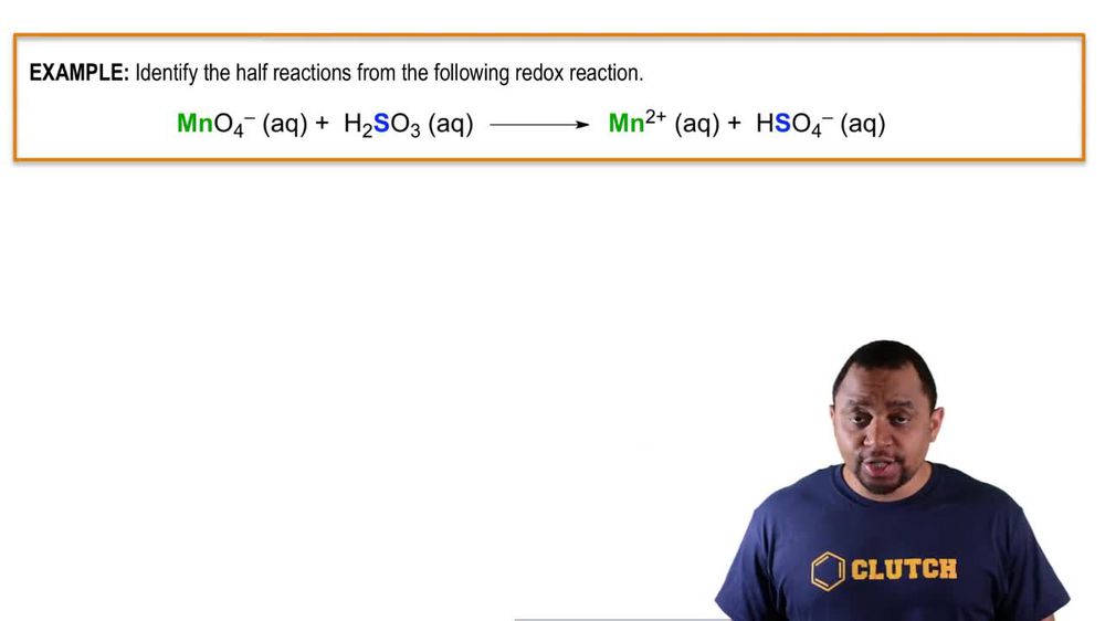 Balancing Redox Reactions: Acidic Solutions Example 1