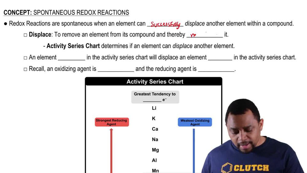 Spontaneous Redox Reactions Concept 1
