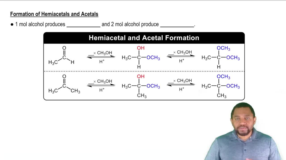 Formation of Hemiacetals and Acetals Concept 2