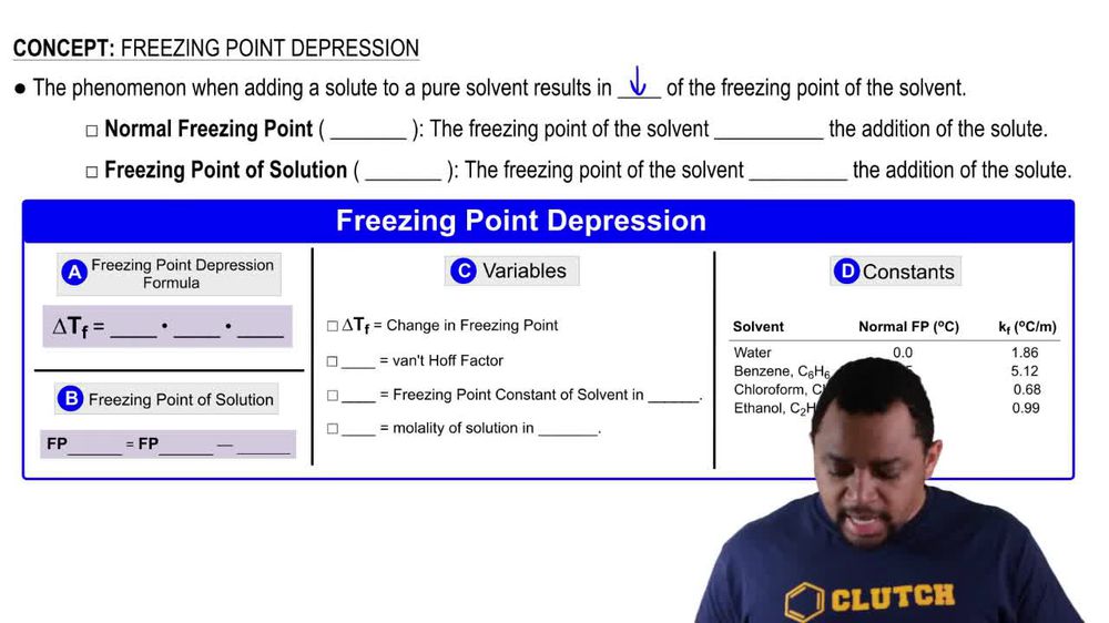 Freezing Point Depression Concept 1
