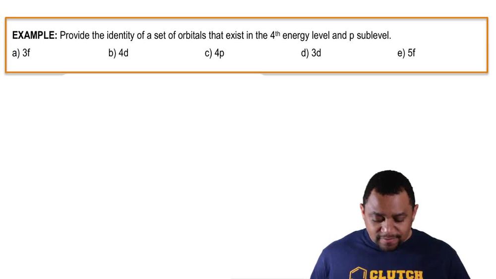 Electronic Structure: Orbitals Example 2