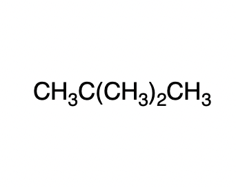 Condensed structural formula CH3C(CH3)2CH3 representing a branched alkane.