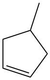 Chemical structure of a cycloalkene for hydrocarbon classification.
