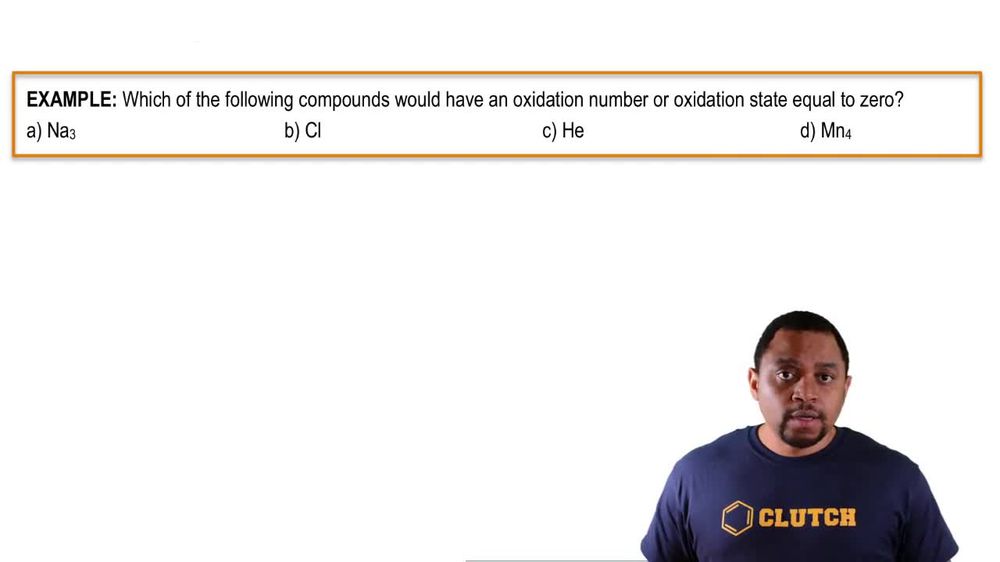 Calculate Oxidation Numbers Example 1