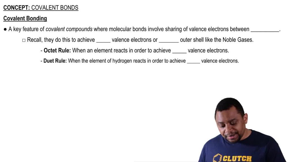 Covalent Bonds Concept 1