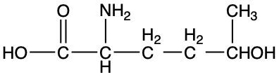 Structure of an unnatural amino acid with hydroxyl and amine groups.