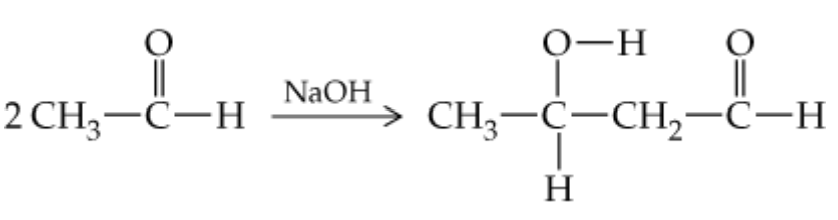 Chemical reaction diagram showing the addition of NaOH to a compound, resulting in a new molecular structure.