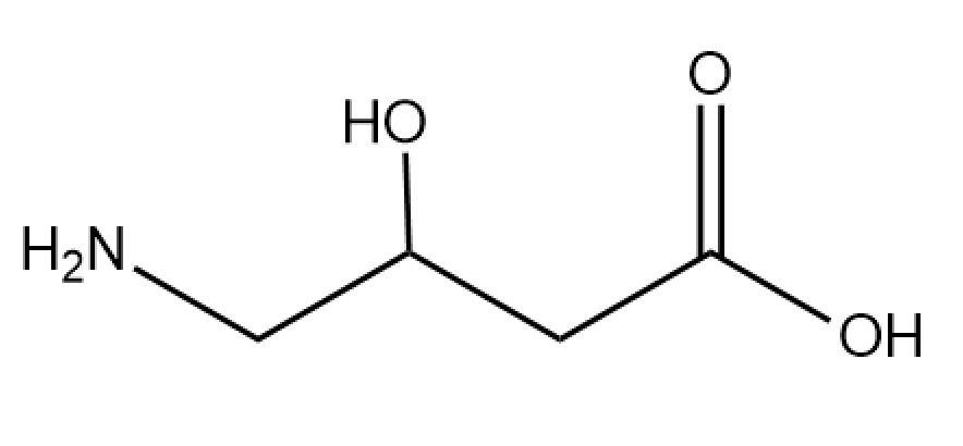 Chemical structure showing amine, hydroxyl, and carboxylic acid functional groups.