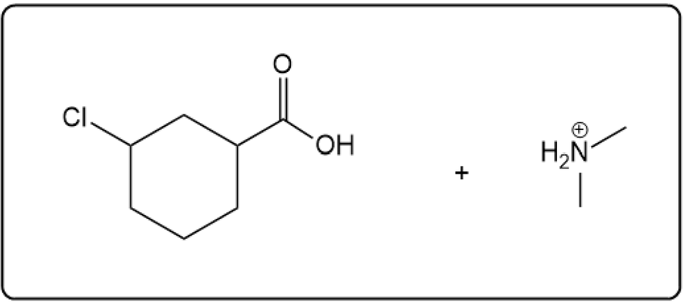 Reaction showing hydrolysis of an amide with NaOH producing a carboxylic acid and an amine.