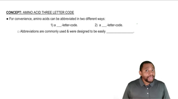 Amino Acid Three Letter Codes Concept 1