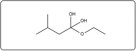 Line-angle structure of the hydrolysis product with two hydroxyl groups and an ether bond.