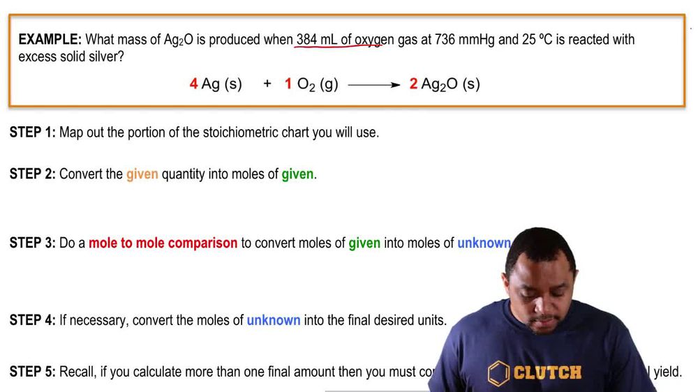 Gas Stoichiometry Example 1