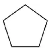 Line drawing of a pentagon representing a cyclic alkane structure.