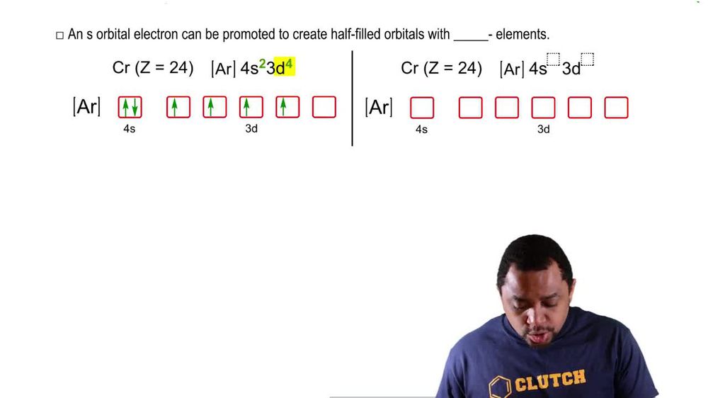 The Electron Configuration: Exceptions (Simplified) Concept 3