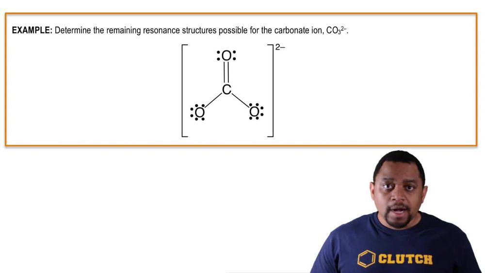 Resonance Structures (Simplified) Example 1