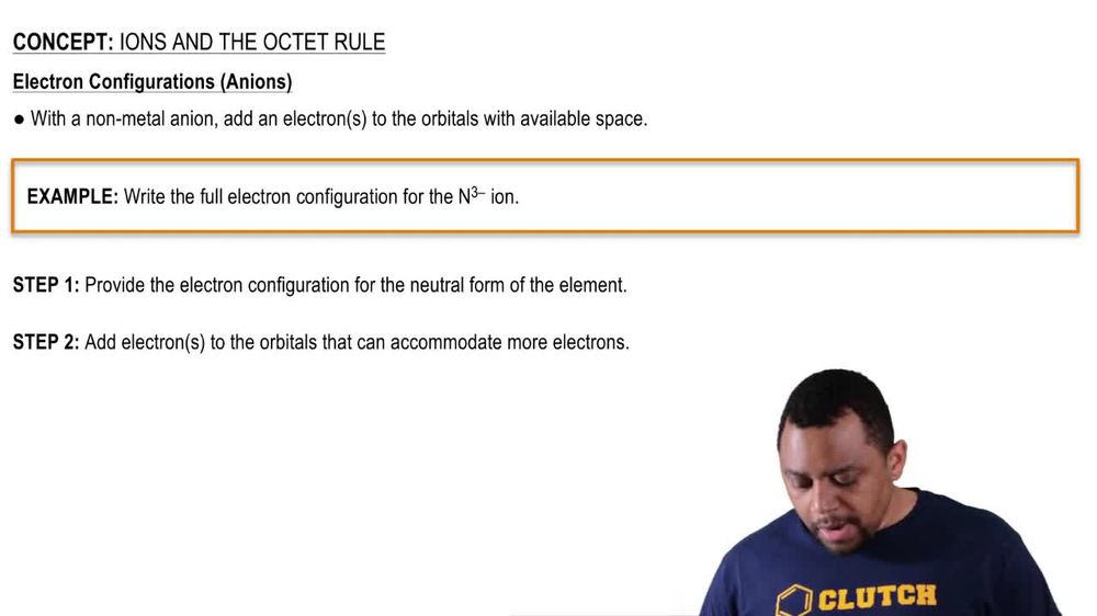 Ions and the Octet Rule Example 3