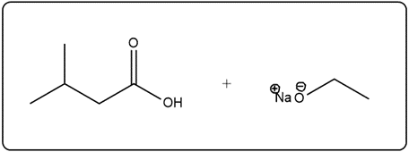 Line-angle structure of a hydrolyzed ester with a hydroxyl group and sodium ion.
