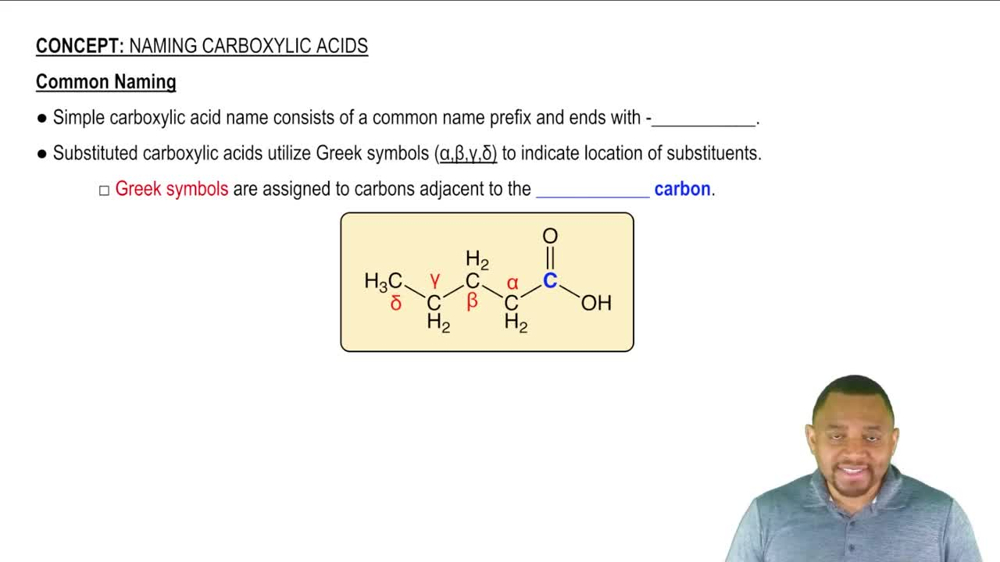 Common Naming: Carboxylic Acids Concept 2