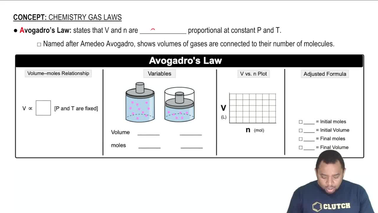 Chemistry Gas Laws Avogadro's Law