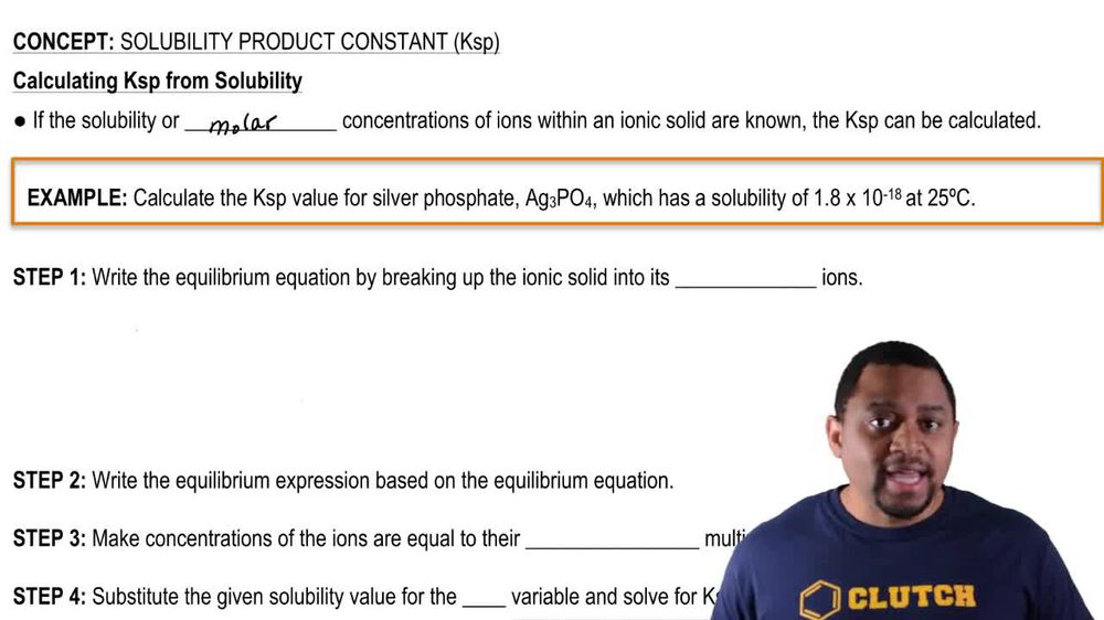Solubility Product Constant (Ksp) Concept 3