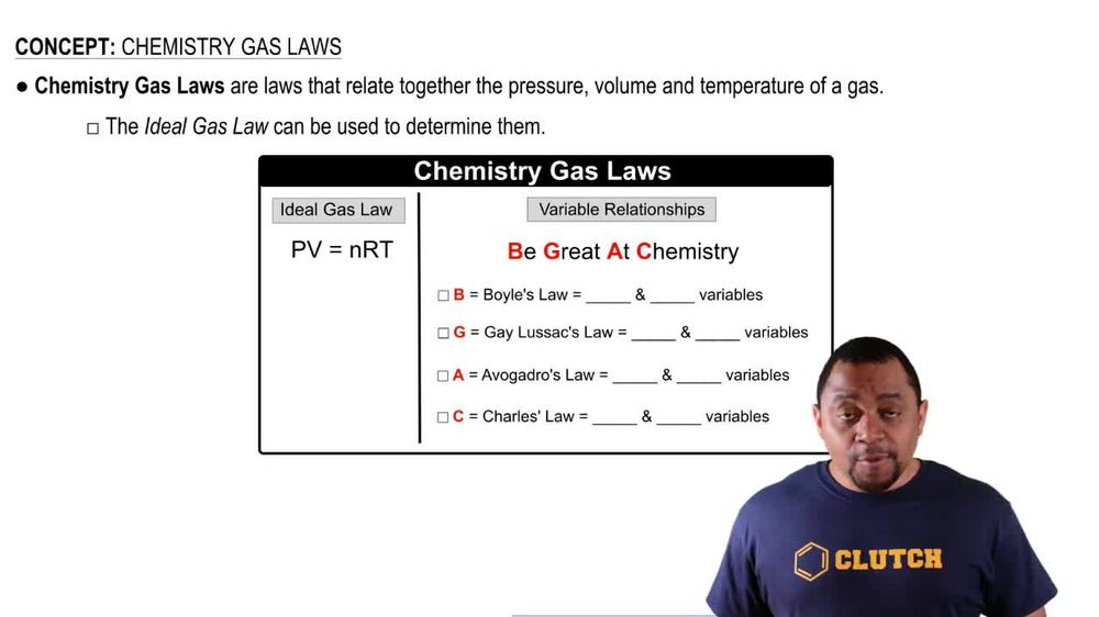 Chemistry Gas Laws Concept 1