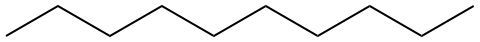 A zigzag line representing the carbon chain of an alkane for naming alkanes in organic chemistry.