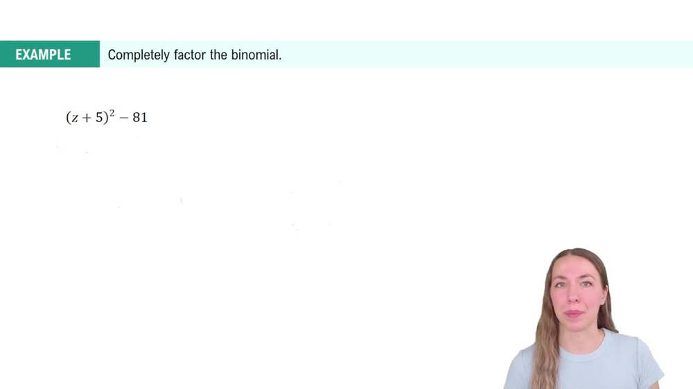 Difference of Squares Example 4