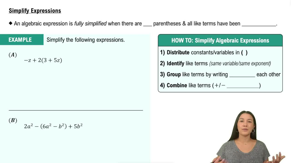Simplify Expressions
