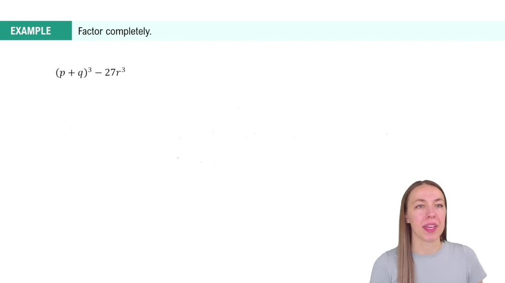 Sum & Difference of Cubes Example 11