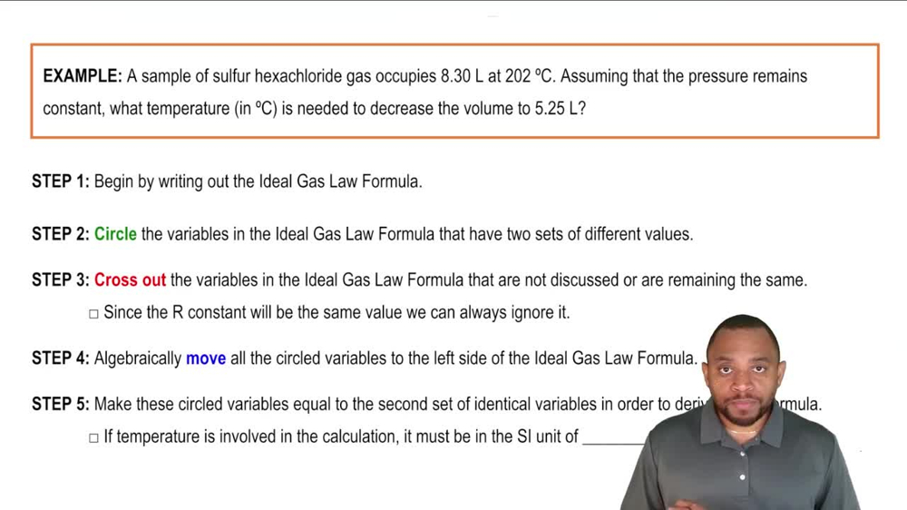The Ideal Gas Law Derivations Example 1