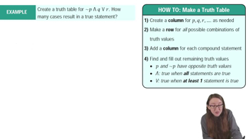 Truth Tables for Compound Statements Example 4