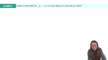 Truth Tables for If-Then Statements Example 2
