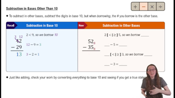 Subtraction in Bases Other than 10