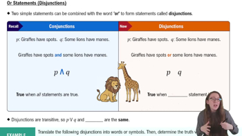 Or Statements (Disjunctions)