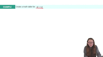 Truth Tables for If-Then Statements Example 1