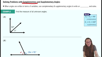 Solving Problems with Complementary and Supplementary Angles