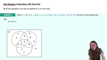 Venn Diagrams and Operations with Three Sets