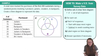 Creating Venn Diagrams for Survey Problems Example 3