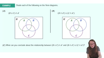 Venn Diagrams and Operations with Three Sets Example 1
